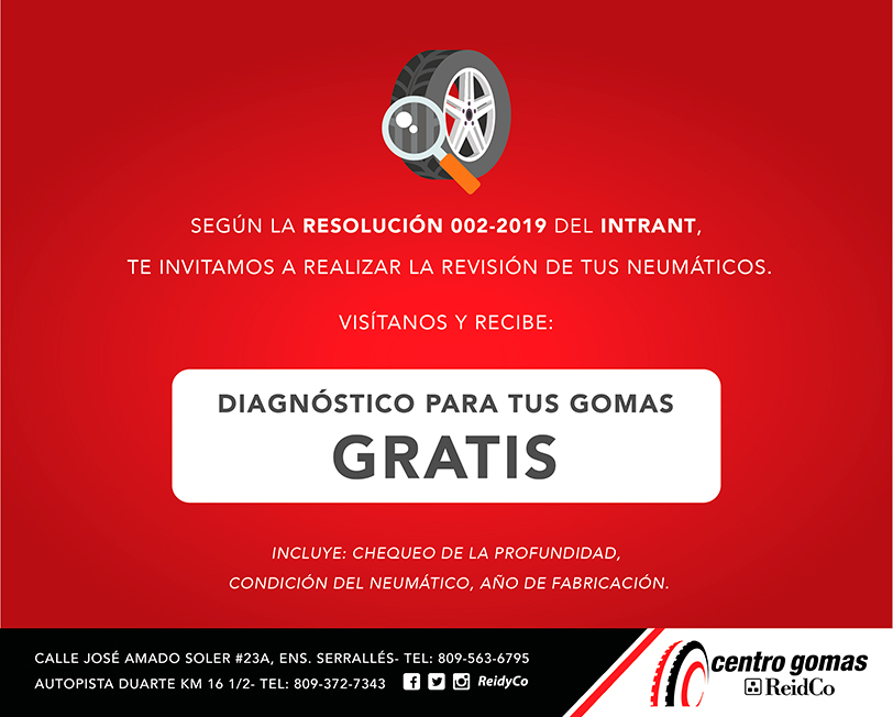 Centro Gomas ReidCo :: Diagnstico para tus gomas GRATIS!