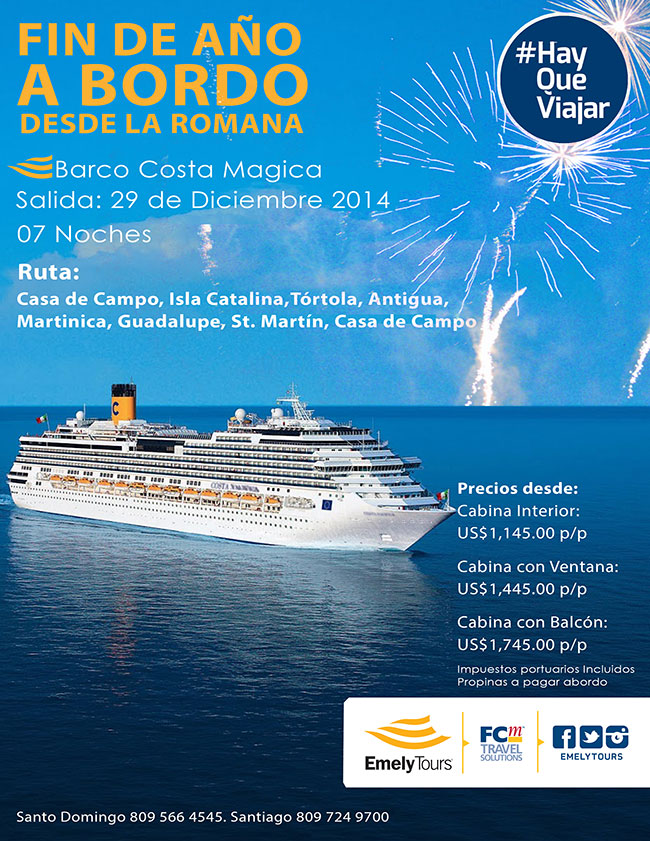 EMELY TOURS :: Fin de ao a bordo desde la Romana #HayQueViajar
