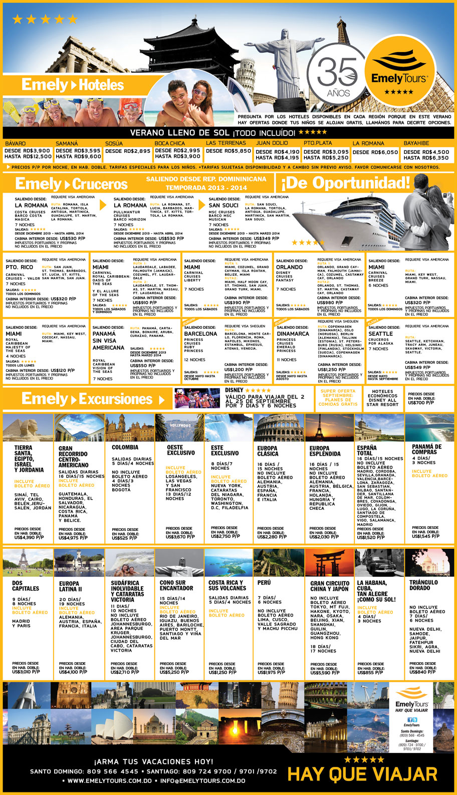 Emely Tours :: Verano lleno de Sol ...Todo Includo! HOTELES - CRUCEROS - EXCURSIONES